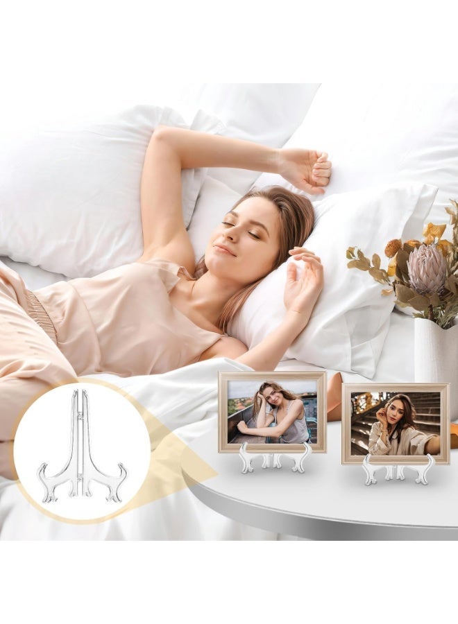 ChicAbode 18 حزمة 3 بوصة أكريليك لوحة الوقوف، عرض البطاقة الوقوف، حاملي لوحة للعرض، الوقوف البطاقة، واضح حاملي لوحة البلاستيك، حامل الصورة الوقوف، للبطاقات الرياضية، الصورة، الصورة - Image 4